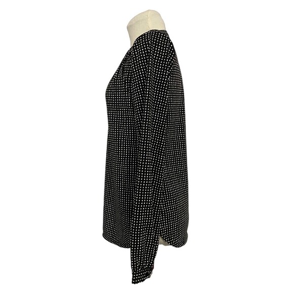 ANN Taylor Black Polka Dot Top Size S - Picture 2 of 8